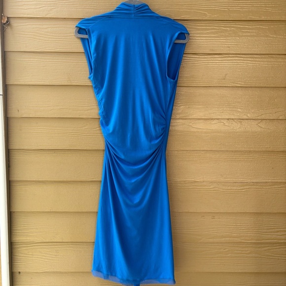 Kobi Halperin Maureen Jersey Faux Wrap Sheath Dress in Blue Size XS - Picture 7 of 9